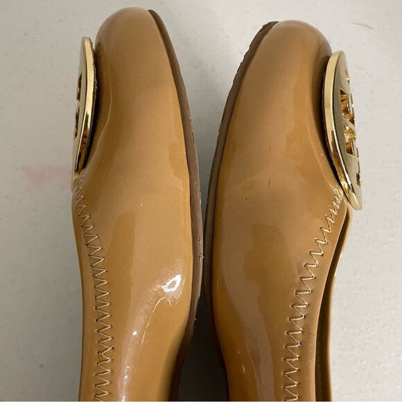 Tory Burch Reva Ballet Flats for Women for sale | eBay Tory Burch Reva Ballet Flat Shoes Size 9 Tan Sand Patent Leather